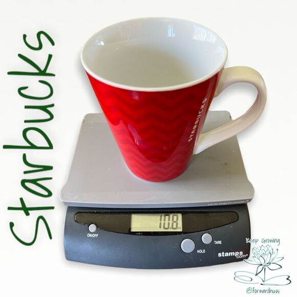 Elegant Chevron Pattern Starbucks Red Coffee/Tea Mug | Chic and Stunning Collect - Picture 7 of 10